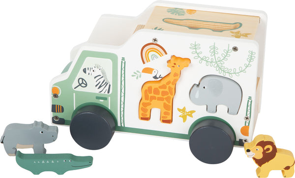 Lesen safari avtobus z živalskimi figuricami za vstavljanje Small foot