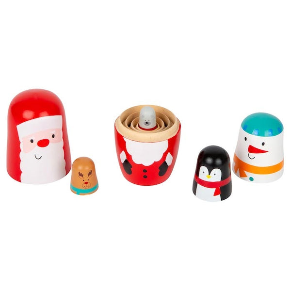 Božične babuške Božiček, snežak, pingvin, jelen in medved Small foot